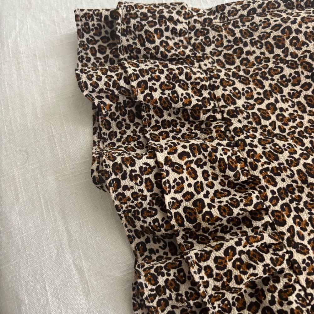 Leopard Print Ruffle Skirt - Picture 2 of 3